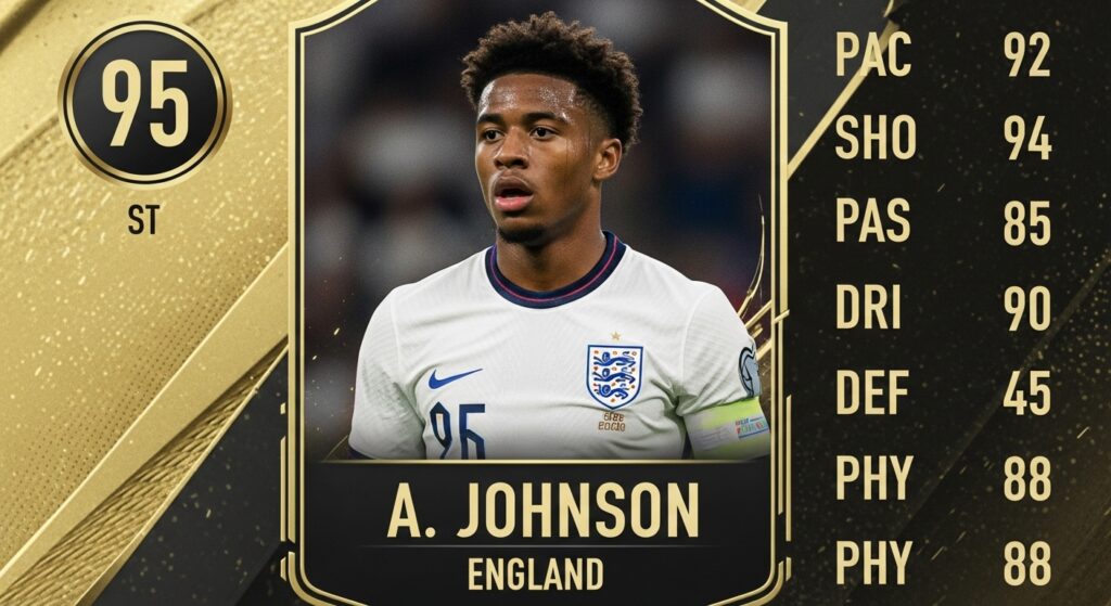 FIFA Ultimate Team player card screen
