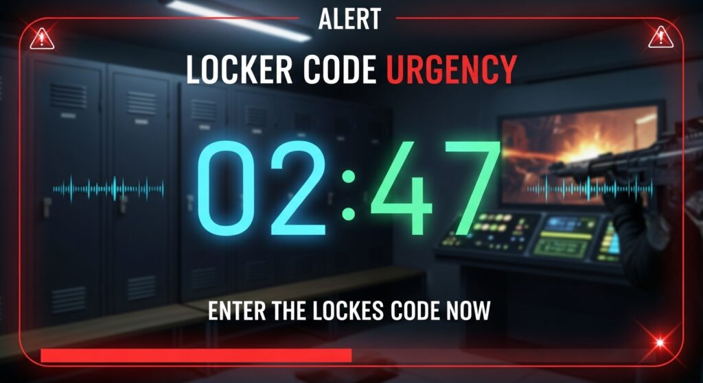 Limited time locker code countdown graphic