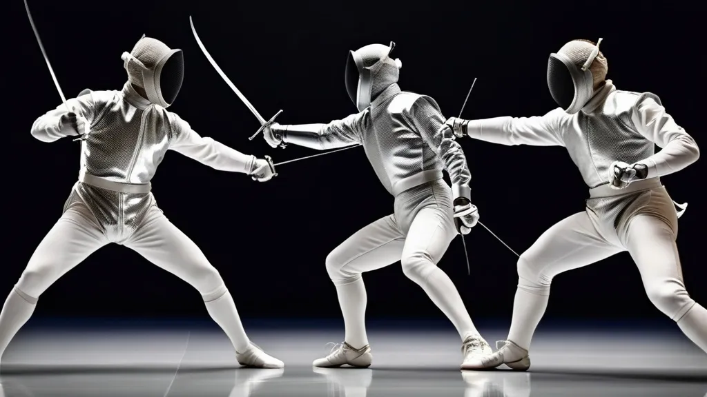 fencing sword gleaming blade