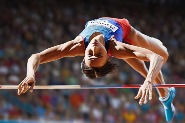 high jump world record athlete in action