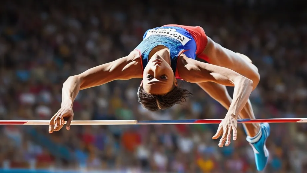 high jump world record athlete in action