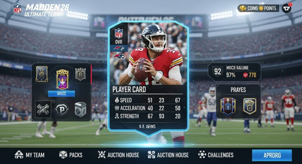 Madden NFL 26 Ultimate Team player card screen