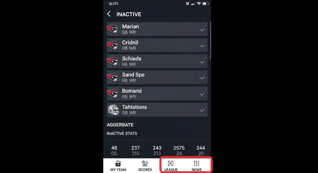 Inactive fantasy football team locked after player exit