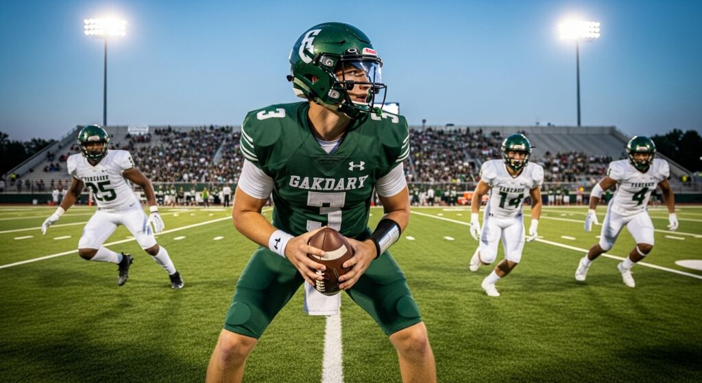 quarterback reading defense before snap in run and shoot formation