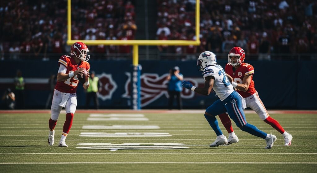 run and shoot switch concept showing receiver crossing routes vs man coverage