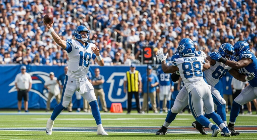 slot receiver running option route in run and shoot passing game