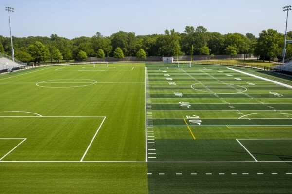 soccer field vs football field