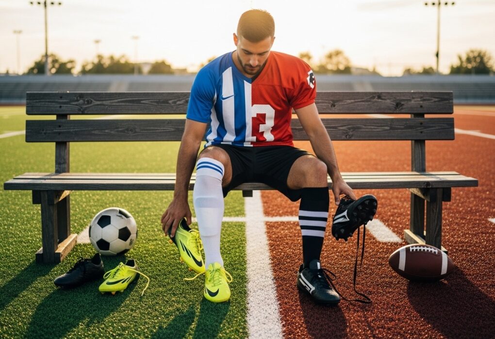 Can you use soccer cleats for football