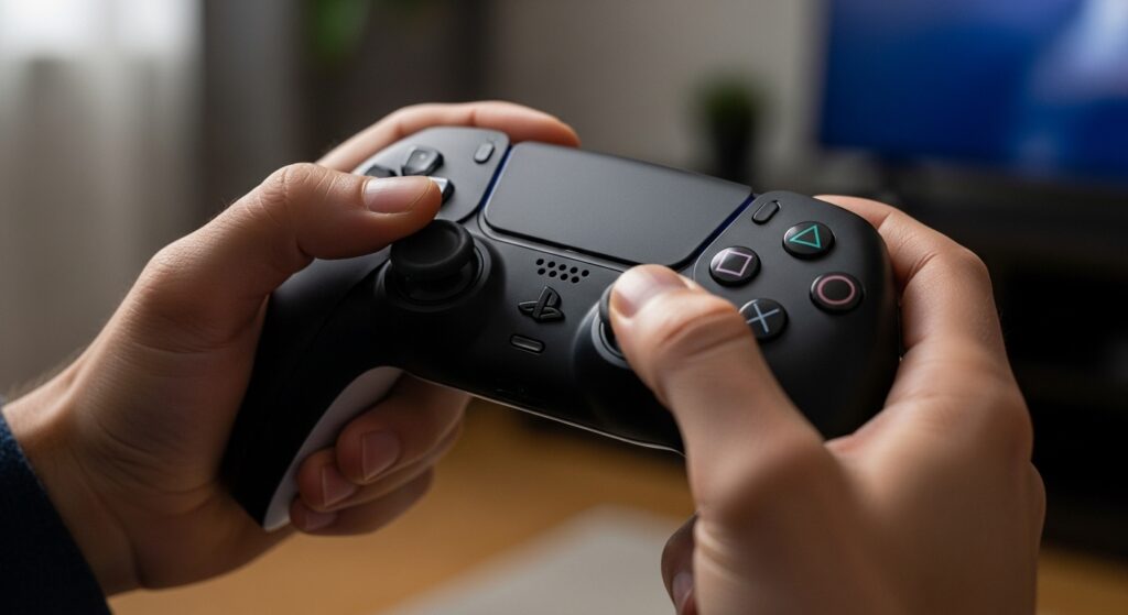 light thumb control on game controller